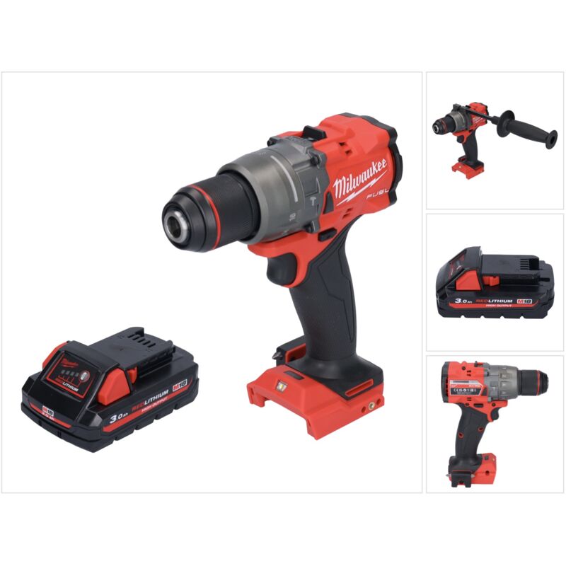 M18 Fpd3-301 Akku Schlagbohrschrauber 18 V 158 Nm Brushless + 1x Akku 3, 0 Ah - Ohne Ladegerät - Milwaukee