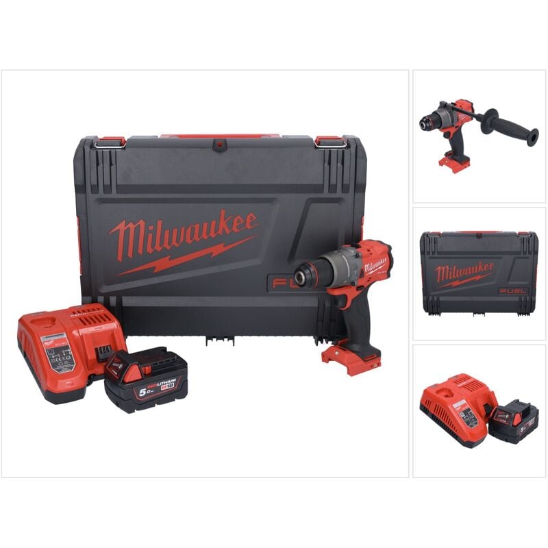 M18 FPD3-501X Perceuse-visseuse à percussion sans fil 18 v 158 Nm Brushless + 1x batterie 5,0 Ah + chargeur + hd Box - Milwaukee