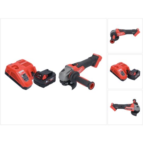 Milwaukee M18 FSAG115X-401 Akku Winkelschleifer 18 V 115 mm Brushless + 1x Akku 4,0 Ah + Ladegerät