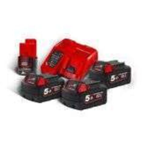 Milwaukee M18 NRG-503 Batería Starter Set 18 V + 3x M18 B5 batería 5.0 Ah + M12-18 FC cargador ( 4933451423 )