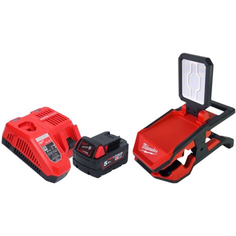 Milwaukee M18 PAL2-501 Akku Leuchte 18 V 2000 lm IP20 + 1x Akku 5,0 Ah + Ladegerät