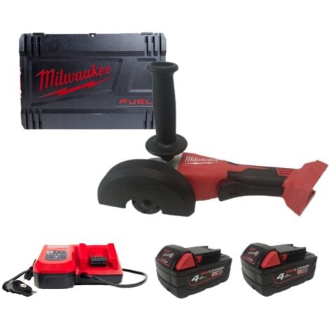 Milwaukee M18BLSAG115XPD-402X Meuleuse d'angle sans fil 115 mm 18V - 2 X 4Ah batteries + chargeur + HD BOX - 4933492646