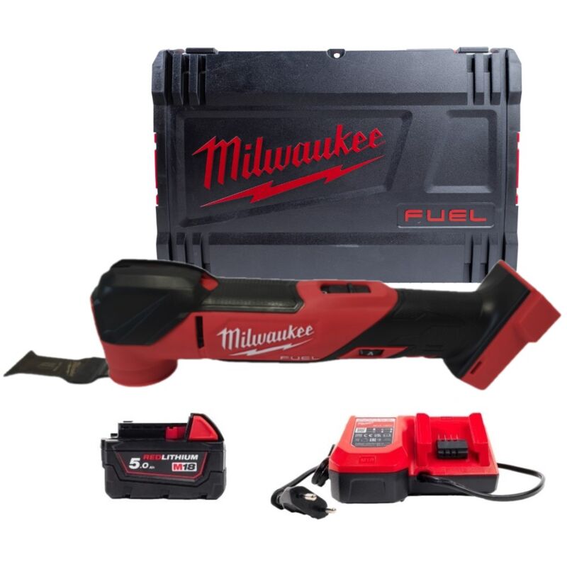 Milwaukee M18FMT-501X Outil multifonctions 18V Li-Ion Fuel 1 X 5.0 Ah Batteries + chargeur en HD Box