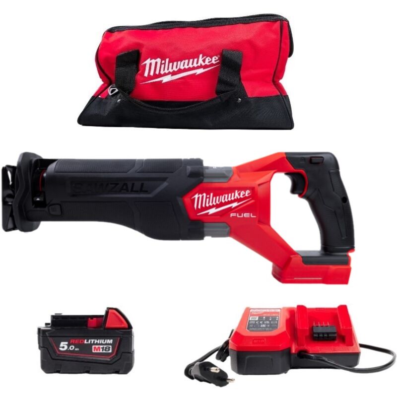 M18FSZ-501B Scie sabre 18V - 1 x 5.0Ah Batterie + Chargeur en sac de transport - Milwaukee