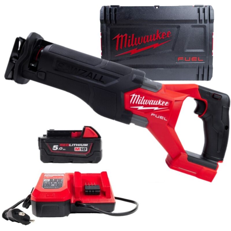 Milwaukee - M18FSZ-501X Scie sabre 18V - 1 x batteries 18V 5.0Ah + chargeur - en coffret