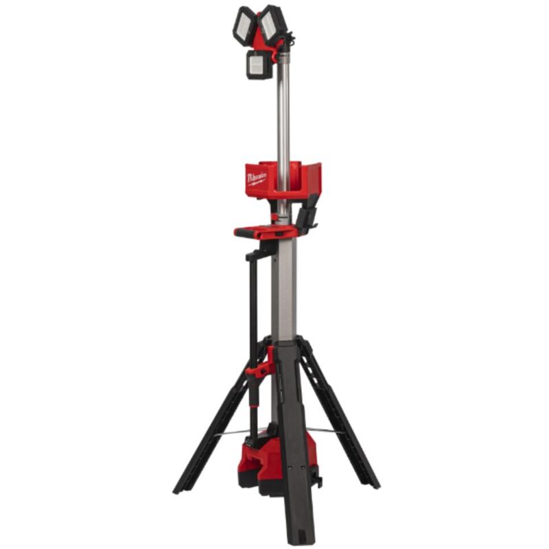 Milwaukee - M18 HOSALC-0 - Projecteur trépied de chantier hybride 18V, sans batterie, 6000 Lumens
