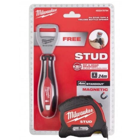 MILWAUKEE Mètre ruban Stud Gen 2 5m + décapsuleur offert - 4932478794