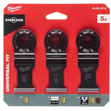 MILWAUKEE MULTIHERRAMIENTA-ZUBEHöRSET STARLOCK HOLZ, 5-TLG TECHTRONIC INDUSTRIE (11070)