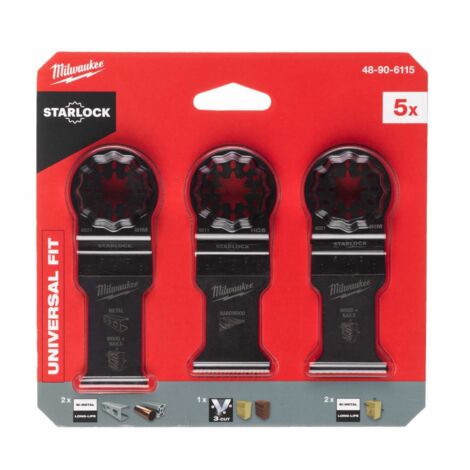 Milwaukee Multitool Zubehörset Sägeblätter Starlock 5x
