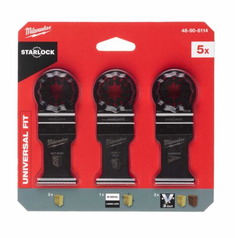 Milwaukee Multitool Zubehörset Sägeblätter Starlock 5x