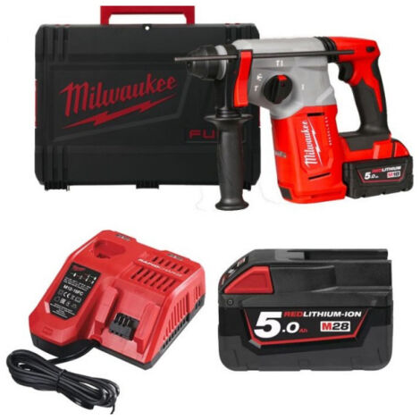 Milwaukee- Perforateur 18V M18 BLHX-502X brushless SDS+ + 2 batteries 5 Ah + chargeur en coffret HD-BOX - MILWAUKEE - 4933478892