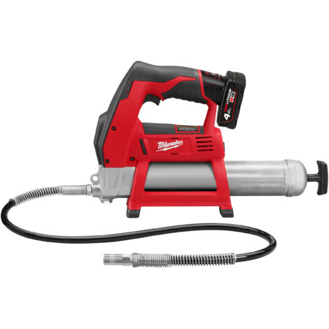 Milwaukee- Pompe à graisse MILWAUKEE M12 GG-401B - 12V 4.0Ah + Batterie, chargeur - 4933441675