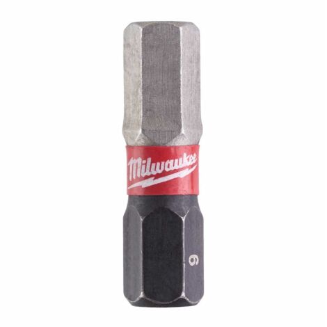 Milwaukee Schrauberbit SHOCKWAVE Hex 6 / 25 mm, Sechskant - 2 Stk.