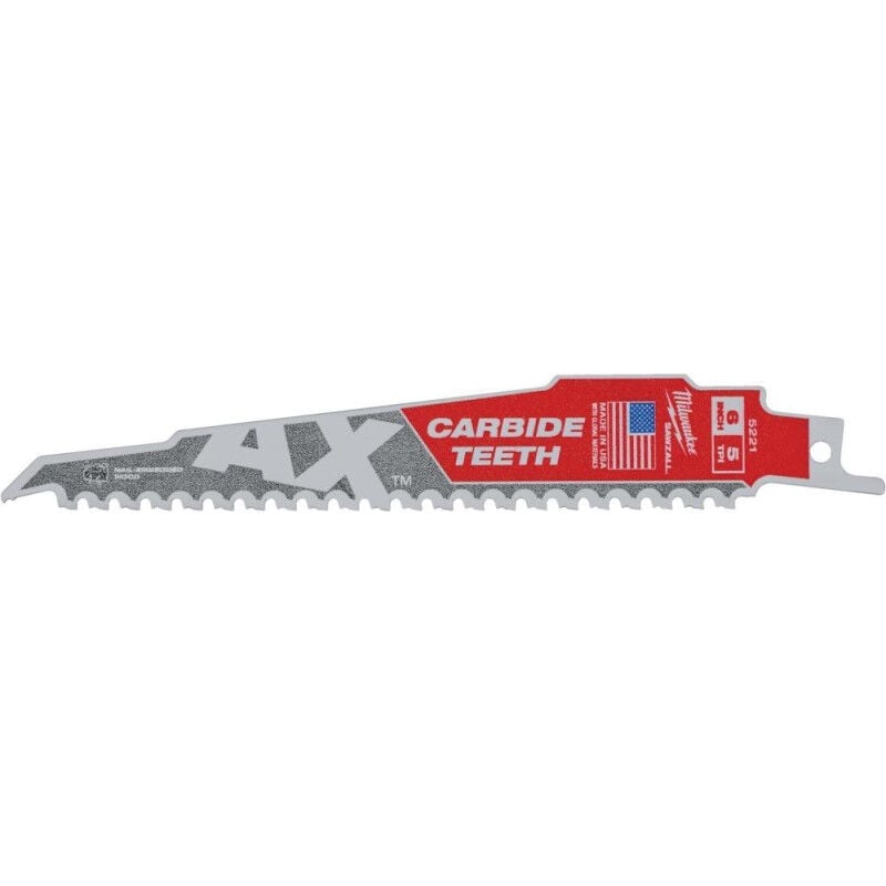 Lame de scie sabre the ax 150x5mm Milwaukee pu à 1 piece demontage, hm-tipper