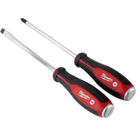 Milwaukee Set di 2 cacciaviti magnetici nero rosso 4932471872
