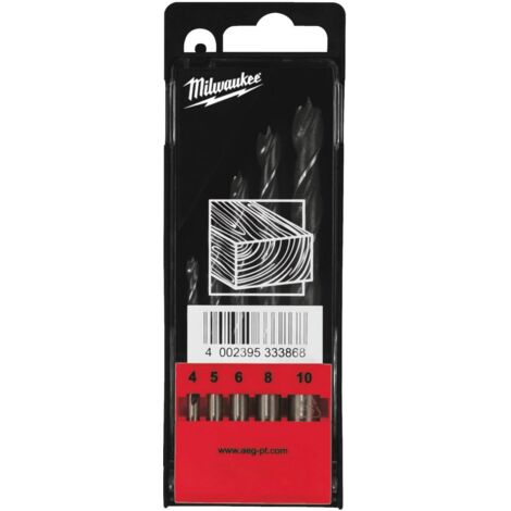 MILWAUKEE - Set di mecchie elicoidali per legno, Numero di