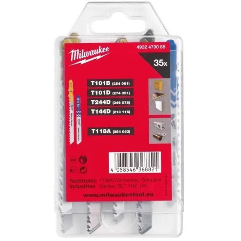Milwaukee 4932479088 Set Mit 35 Sägeblättern Für Metall Und Holz
