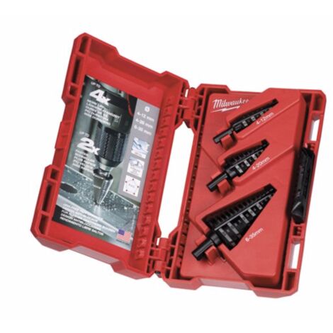 Milwaukee Stufenbohrer Set 3x 4-12mm, 4-20mm, 6-35mm