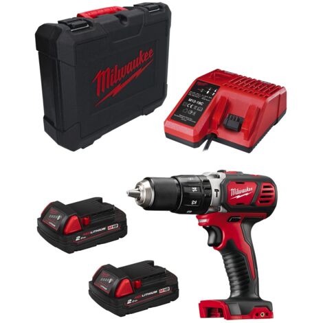 Milwaukee trapano a percussione  m18bpd202c (2 x 2.0 ah+ m12-18c + kitbox) 4002395003167