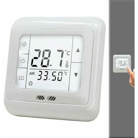 READCLY MIMERA Digital Thermostat, Room Thermostat with LCD Display, Programmable Thermostat for Warm Floor Heating, Thermoregulator Temperature Controller, Mechanical Manual Air