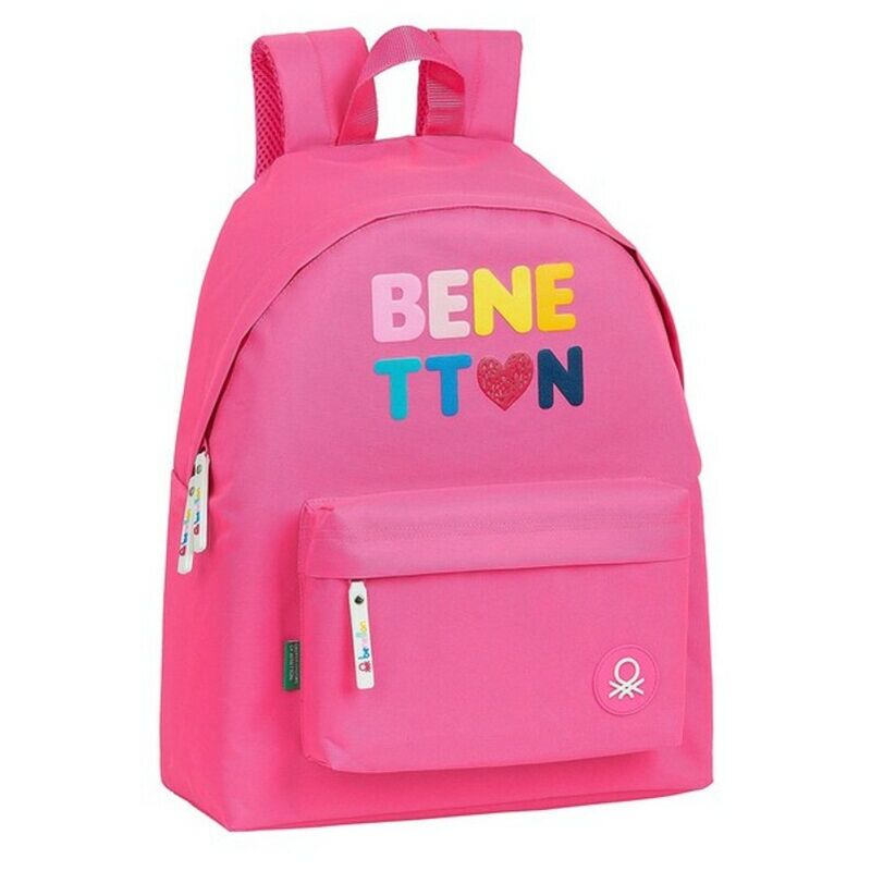 

Benetton Mochila Escolar Benetton Heart Rosa