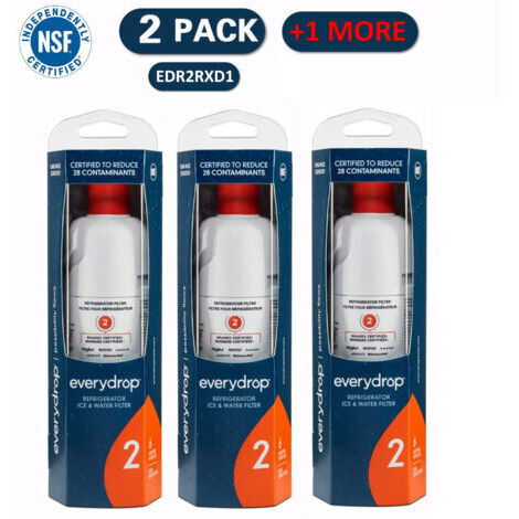 Mimiy – Lot de 3 filtres à eau pour réfrigérateur – Compatible Everydrop EDR2RXD1 – Réduction 99% plomb – Filtration 28 contaminants