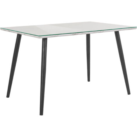 Mimmi-Table de salle à manger 120x80 cm en blanc