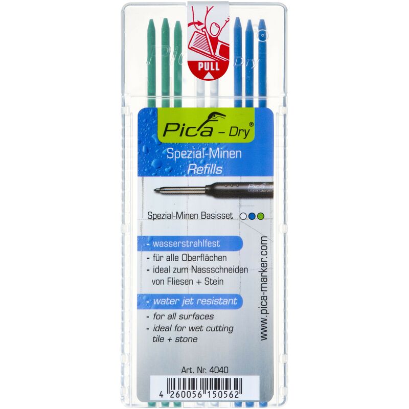 

Juego De Minas Pica-Dry 3 X Azules, 2 X Blancas, 3 X Verdes