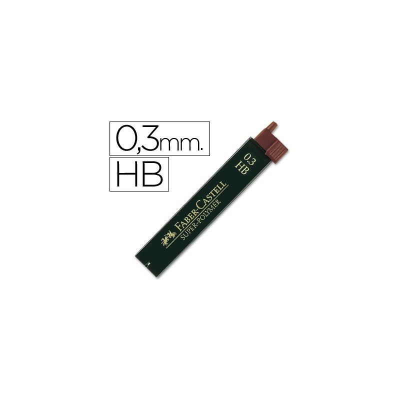

Minas faber grafito 9063 0,3 mm hb -estuche de 12 minas (pack de 12 uds.)