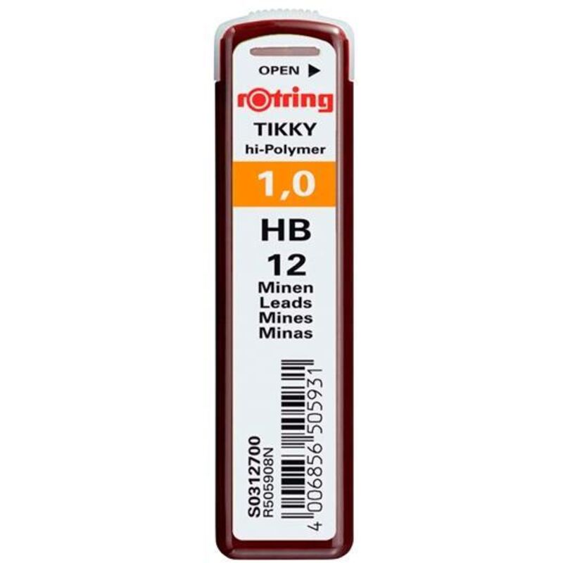 

Minas rotring grafito 1 mm hb estuche de 12 minas (pack de 10 uds.)