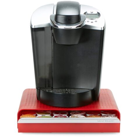 Mind Reader Anchor - Cassettiera per 36 capsule di caffè, alluminio, Hero Red, 13.19" x 12.91" x 2.64" (Length x Width x Height)