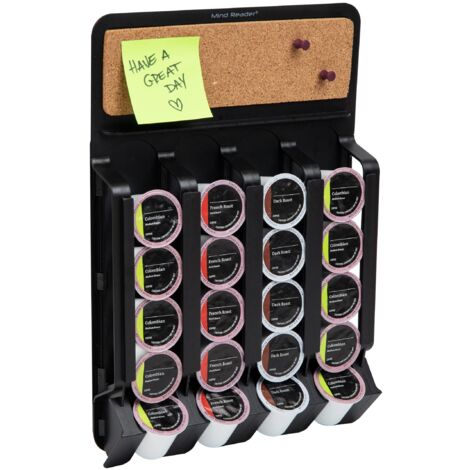 Mind Reader WMNT-BLK Mounty Porta capsule di caffè 10.71" W x 15.75" H Nero/Sughero