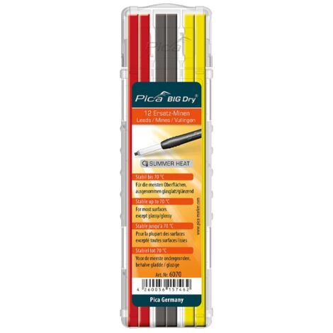 Mine de rechange Rouge, Graphite, Jaune pour Pica Big Dry Pica