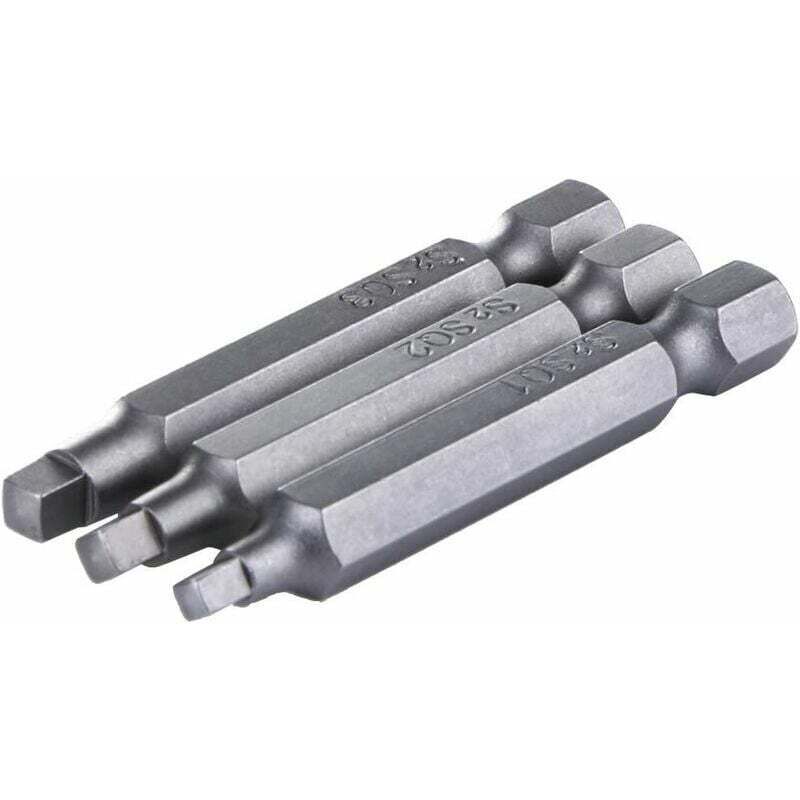 Image of Ueb Set mit 3 magnetischen Schraubendreher-Bits für Vierkantschrauben – 50 mm, Sunny