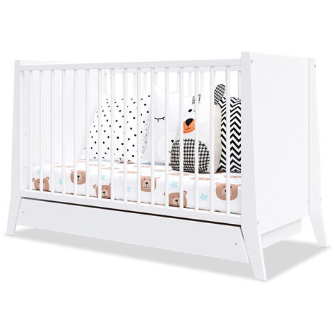 MINEA  Lit bébé évolutif avec tiroir TIMEO 60x120 cm (matelas non inclus)