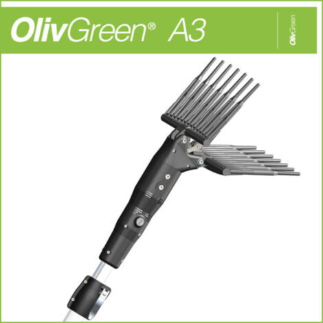 Minelli OlivGreen A3 – Abbacchiatore scuotiolive elettrico 12V per olive 1100 b/m, leggero 2,7kg e professionale