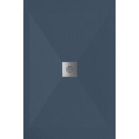 Mineralguss-Duschwanne extra flach DEXA Schieferoptik ANTHRAZIT 90x150 cm