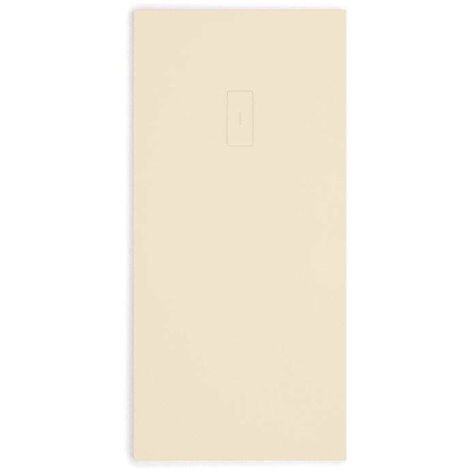 Mineralguss-Duschwanne extra flach FUSION Schieferoptik BEIGE 90x90cm
