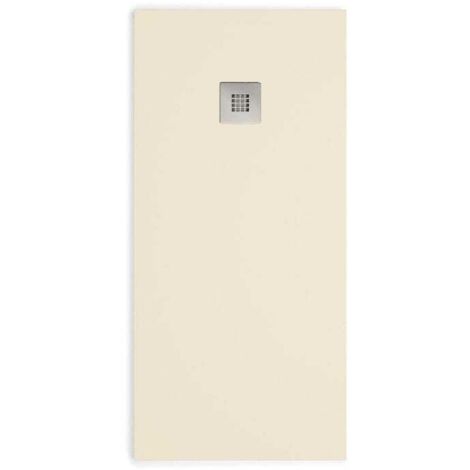 Mineralguss-Duschwanne extra flach MADISON Schieferoptik BEIGE 100x150cm