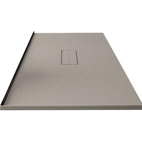 Mineralguss-Duschwanne extra flach VIC GRAU 80x100 cm
