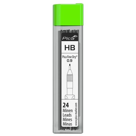 Mines de rechange Graphite HB 0.9mm Fine Dry Boite de 24 Pica