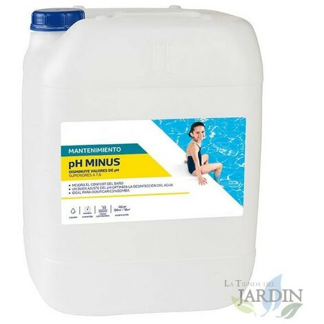 Mineur liquide Ph pour piscines, 10 litres, pour le nettoyage et l'entretien de la piscine