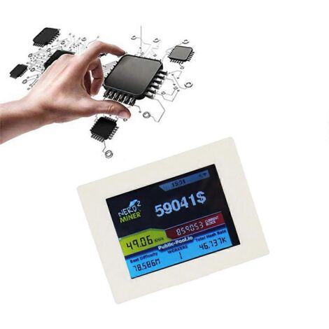 Mineur Nerdminer V2, écran LCD 2,8 pouces, blanc