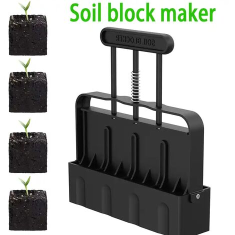 Mini 4 outils de blocage du sol à main de haute qualité, bouchons de démarrage de graines, démarreur de palette, fabricant de bloc de sol de semis