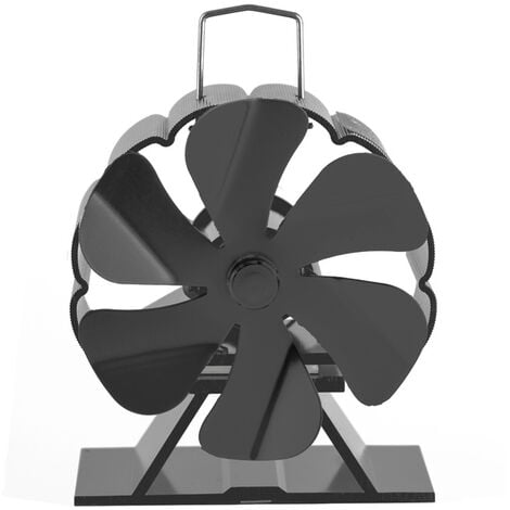 Mini 6-blade Heat Powered Stove Fan Aluminum Silent Eco-friendly for Wood Burning Stove/Fireplace