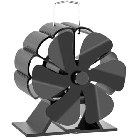 Mini 6-blade wood stove fan for heat circulation, pellet stove fan for fireplace/burner/logs/chimney