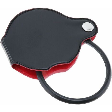 Mini 8X pocket magnifier with optical glass and protective cortical case, for office, reading, and leisure.