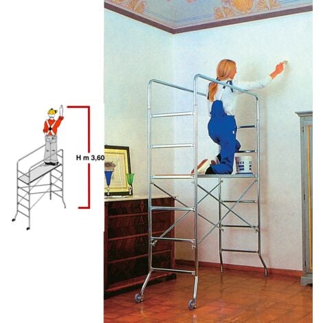 mini A chafaudage A chafaudage en acier galvanisA  Super Trio cm 180x64x185 h