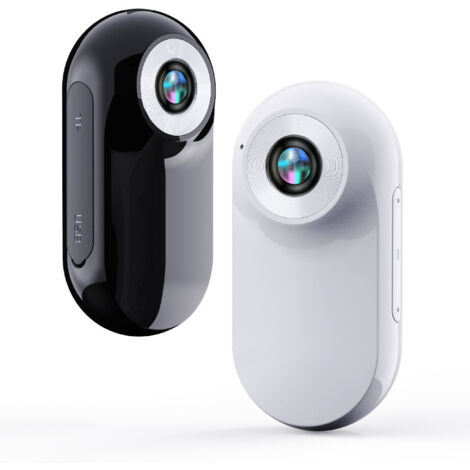 Mini Action Cam 1080p Telecamera per Animali Telecamere Nascoste per Esterno Body Cam e Accessori, Bianco