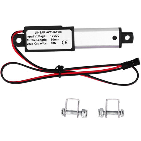 Mini actionneur linéaire électrique étanche, Micro petit mouvement, DC12V, course de 30mm pour Robot DIYForce 30N, vitesse 30 mm/s